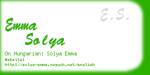 emma solya business card